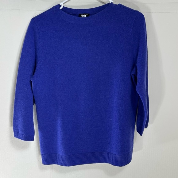 Talbots Sweaters - Talbots Blue/Purple Crew Neck Pure Cashmere Sweater Size LP